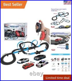 Slot Car Race Track Set, High Speed Series Tram Dual Track Set with 4 License