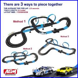 Slot Car Race Track Set, High Speed Series Tram Dual Track Set with 4 License Slot Car Race Track Set, High Speed Series Tram Dual Track Set with 4 License