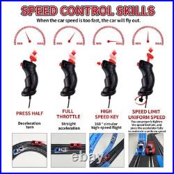 Slot Car Race Track Set, High Speed Series Tram Dual Track Set with 4 License Slot Car Race Track Set, High Speed Series Tram Dual Track Set with 4 License