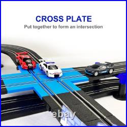 Slot Car Race Track Set, High Speed Series Tram Dual Track Set with 4 License