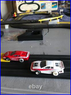Slot Car Race Track Set. With Two Running Cars Complete Machron Works