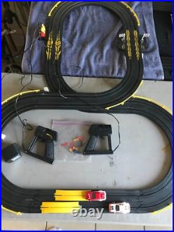 Slot Car Race Track Set. With Two Running Cars Complete Machron Works