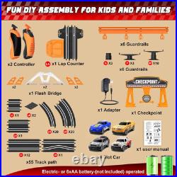 Slot Car Race Track Set for Kids 29Ft Electric Race Car Track with 4 Slot Cars