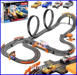 Slot Car Race Track Set for Kids 29Ft Electric Race Car Track with 4 Slot Cars Slot Car Race Track Set for Kids 29Ft Electric Race Car Track with 4 Slot Cars