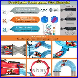 Slot Car Race Track Sets Dual-Player Electric Remote Control Cars Rechargable Ma