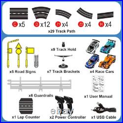 Slot Car Race Track Sets Electric Race Car Track for Boys and Kids RC Rac Slot Car Race Track Sets Electric Race Car Track for Boys and Kids RC Rac