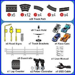 Slot Car Race Track Sets Electric Race Car Track for Boys and Kids RC Rac