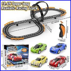 Slot-Car-Race-Track-Sets For Boys Kids, Battery Or Electric Race Car Track Wit