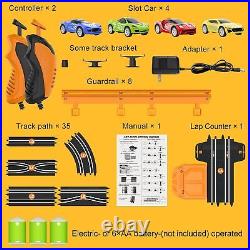 Slot-Car-Race-Track-Sets For Boys Kids, Battery Or Electric Race Car Track Wit