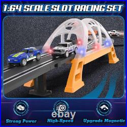 Slot Car Race Track Sets for Boys, Race Car Track with 4 High-Speed Slot