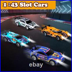 Slot Car Race Track Sets for Kids -30FT Electric Race Car Track with 4 High-S Slot Car Race Track Sets for Kids -30FT Electric Race Car Track with 4 High-S