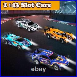 Slot Car Race Track Sets for Kids -30FT Electric Race Car Track with 4 High-S