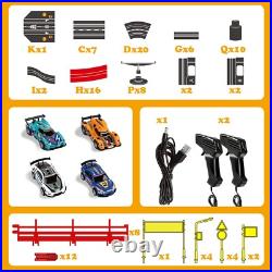 Slot Car Race Track Sets for Kids -30FT Electric Race Car Track with 4 High-S Slot Car Race Track Sets for Kids -30FT Electric Race Car Track with 4 High-S