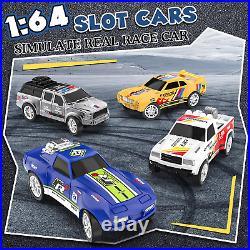 Slot Car Racing Track Set 20.2 ft Long, 4 Cars, LED Features, Great Gift for K