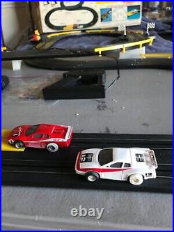 Slot Car Track Set. With Two Running Cars Complete Machron Works