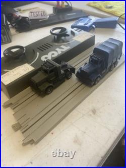 Slot Car Tyco G. I. JOE Vintage Electric Trucking Army Track missing some Items