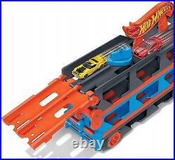 Speedway Hauler Car Set City Truck Vehicles Stores Extra Rig 22 Storage Track