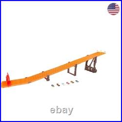 Super 6-Lane Raceway with 6 Hot Wheels Cars & 8 Feet of Track Lights & Sounds