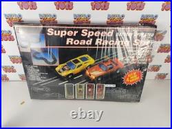 Super Speed Road Racing Set Battery Operated 4 Cars Track 94'' Track Vintage
