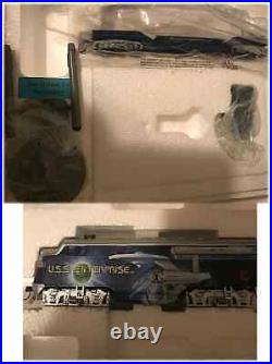 TOS Star Trek HO train set, Locomotive, 18 Cars, Track, Controls, Ship Carrier