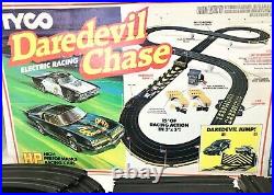 TYCO Daredevil Chase Slot Race Track Set Transam & Police Highway Patrol Car