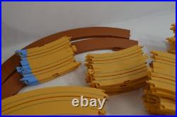 TYCO Sand Tan HO Scale Slot Car Track Set 64 Pcs With Power Supply Controllers +
