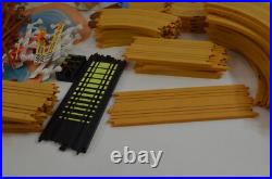 TYCO Sand Tan HO Scale Slot Car Track Set 64 Pcs With Power Supply Controllers +