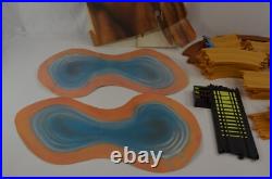 TYCO Sand Tan HO Scale Slot Car Track Set 64 Pcs With Power Supply Controllers +