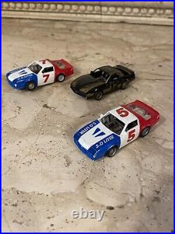 TYCO TR-X SLOT CAR RACE TRACK SET With3 TESTED CARS NEAR COMPLETE