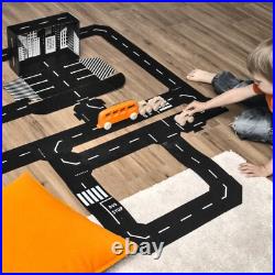 ToddleRoad Metropolis Set, 26 Pcs Flexible Car Track Builder Set, 19ft of Track ToddleRoad Metropolis Set, 26 Pcs Flexible Car Track Builder Set, 19ft of Track