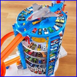 Toy Car Track Set & 4 164 Scale Cars, Super Ultimate Garage