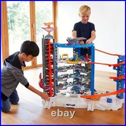 Toy Car Track Set & 4 164 Scale Cars, Super Ultimate Garage