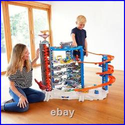 Toy Car Track Set & 4 164 Scale Cars, Super Ultimate Garage