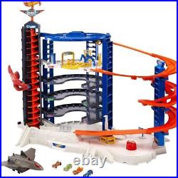 Toy Car Track Set & 4 164 Scale Cars, Super Ultimate Garage