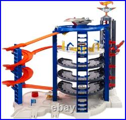 Toy Car Track Set & 4 164 Scale Cars, Super Ultimate Garage, 3+ ft Tall with Toy Car Track Set & 4 164 Scale Cars, Super Ultimate Garage, 3+ ft Tall with