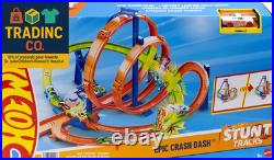 Toy Car Track Set Action Epic Crash Dash with 164 Scale Vehicle & 5 Action Zone