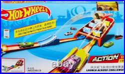 Toy Car Track Set, Action Launch Across Challenge with 164 Scale Vehicle, Ga