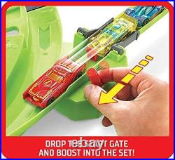 Toy Car Track Set Colossal Crash, More Than 5-Ft Wide, Powered by Motorized B
