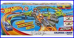 Toy Car Track Set Colossal Crash, More Than 5-Ft Wide, Powered by Motorized B