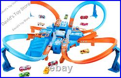 Toy Car Track Set, Criss Cross Crash with 164 Scale Vehicle, Powered by a Motor