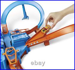 Toy Car Track Set, Criss Cross Crash with 164 Scale Vehicle, Powered by a Motor