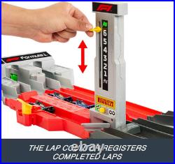 Toy Car Track Set, Formula 1 Grand Prix Circuit Track Set with 3 164 Scale Die