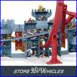 Toy Car Track Set, Mario Kart Bowser's Castle Playset & 164 Scale Die-Cast Kame