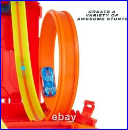 Toy Car Track Set Plastic 14-Piece Vehicle Storage Kids Play