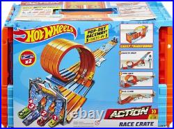Toy Car Track Set, Race Crate Transforms into 3 Different Builds, Includes St Toy Car Track Set, Race Crate Transforms into 3 Different Builds, Includes St