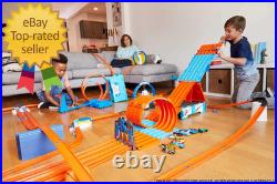 Toy Car Track Set Race Crate Transforms into 3 Different Builds Includes Storage
