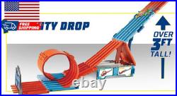 Toy Car Track Set Race Crate Transforms into 3 Different Builds Includes Storage