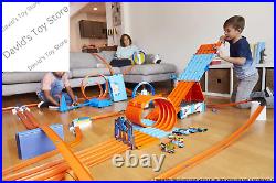 Toy Car Track Set, Race Crate Transforms into 3 Track Different Builds, Includes