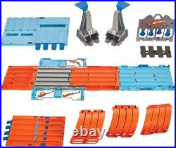 Toy Car Track Set Race Crate with 3 Builds, Storage & 2 Cars 164 Scale