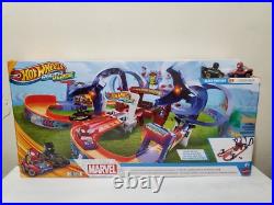 Toy Car Track Set, RacerVerse Spider-Man's Web-Slinging Speedway, Competitive
